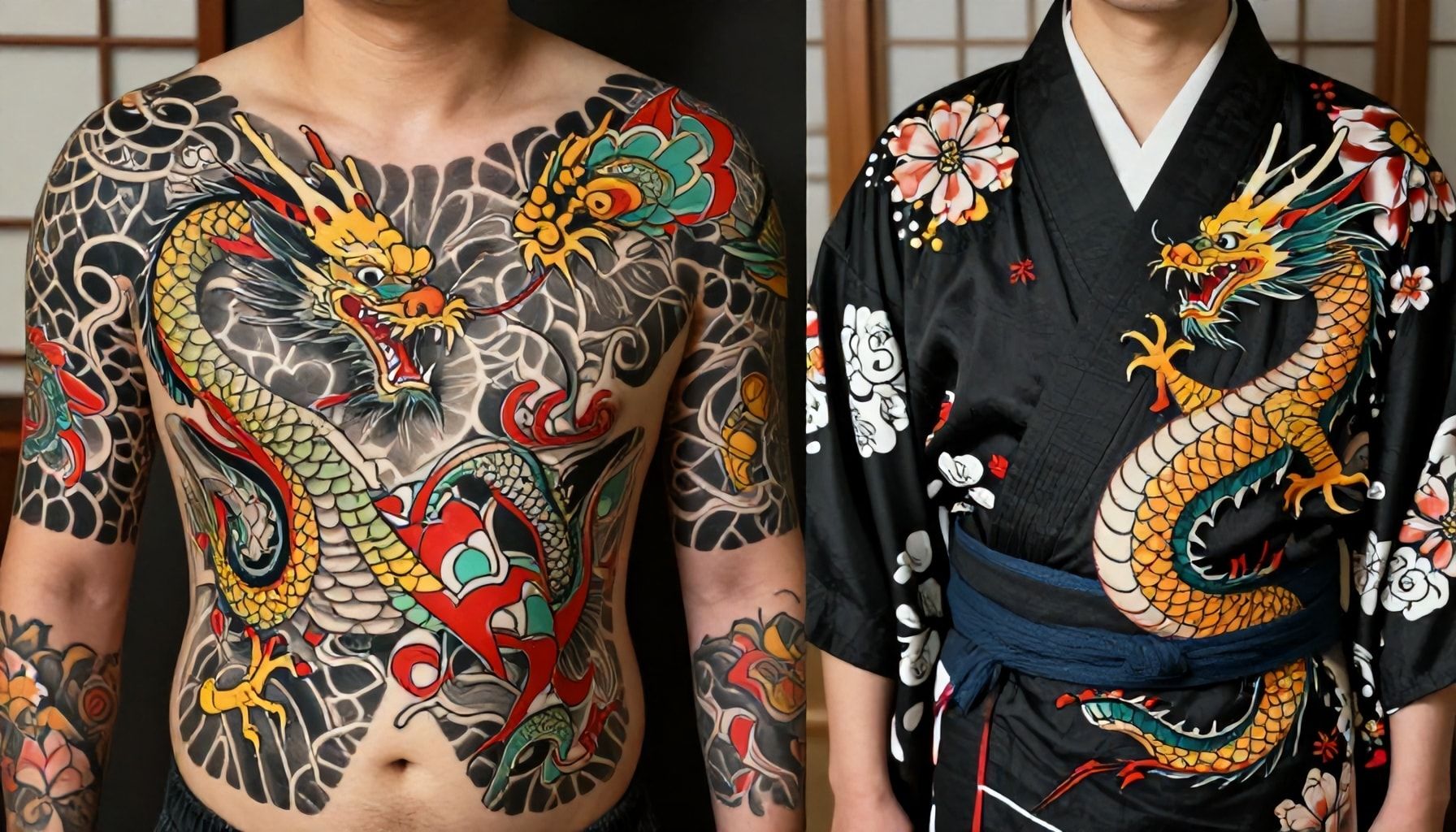 Comparing ancient and modern dragon tattoos