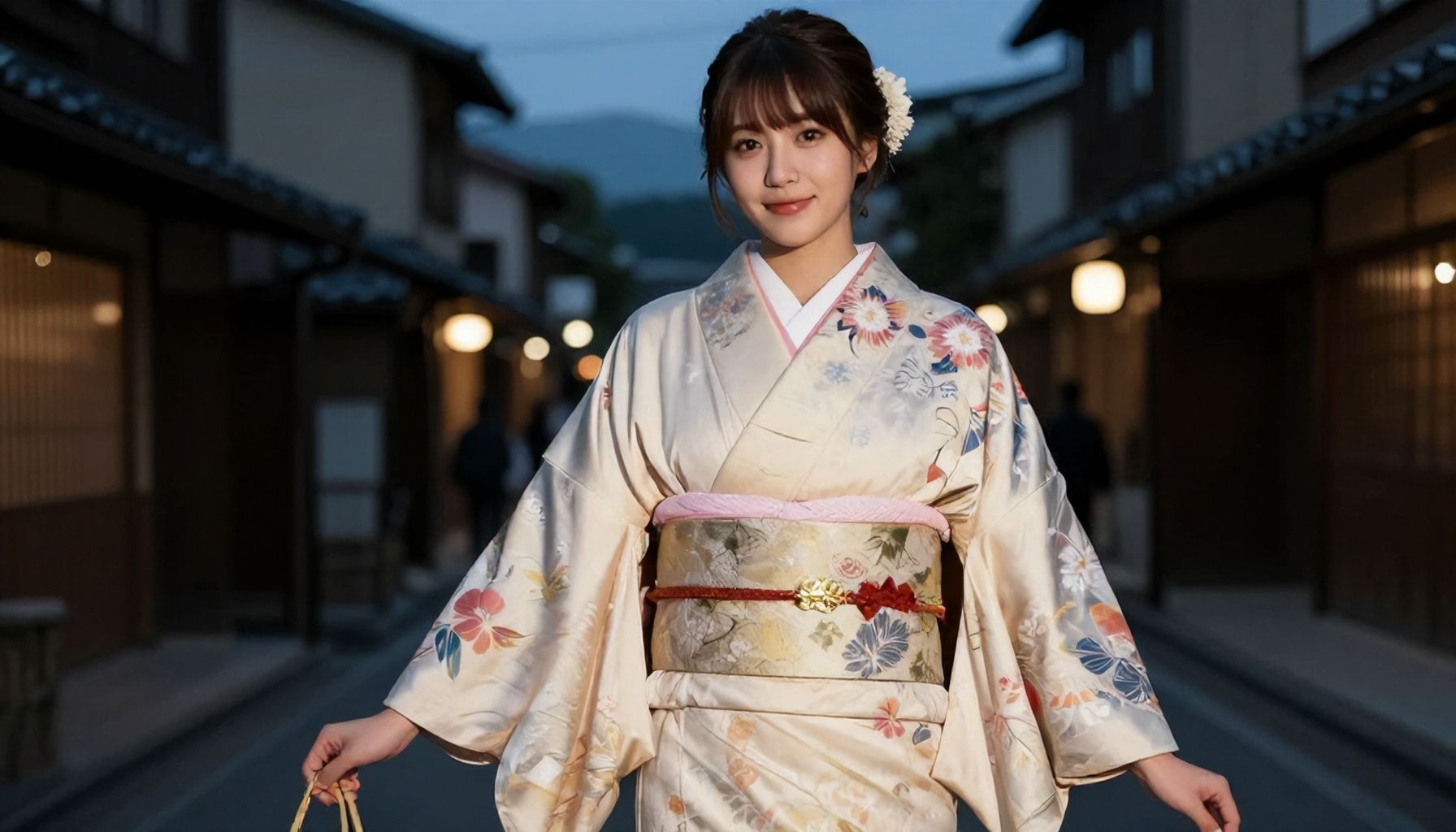 Evening glamour with a kimono touch