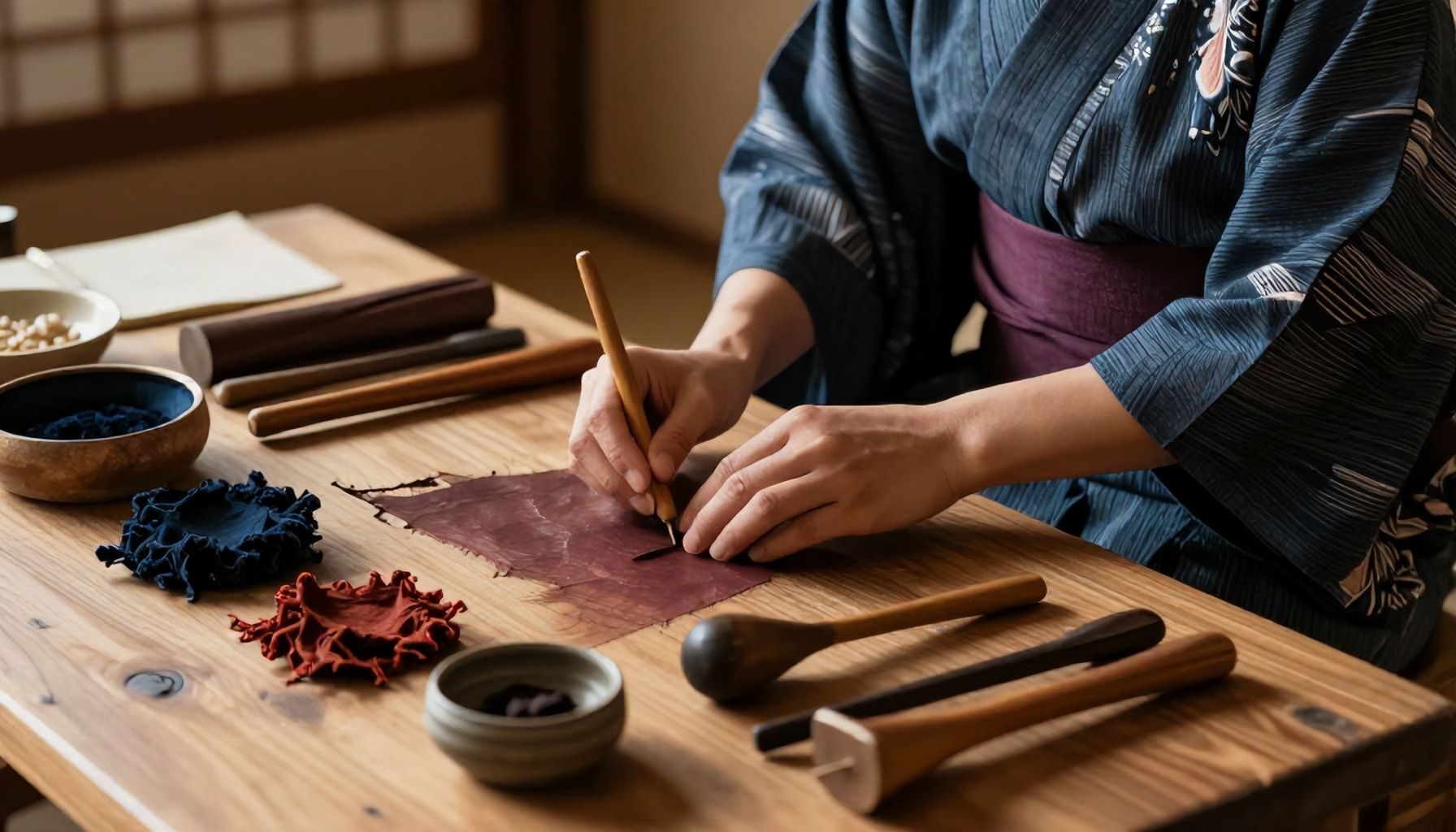 Natural Dyes and Traditional Tools