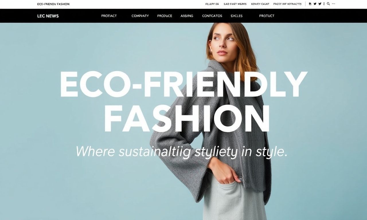 Eco-Friendly Fashion: Where Sustainability Meets Style