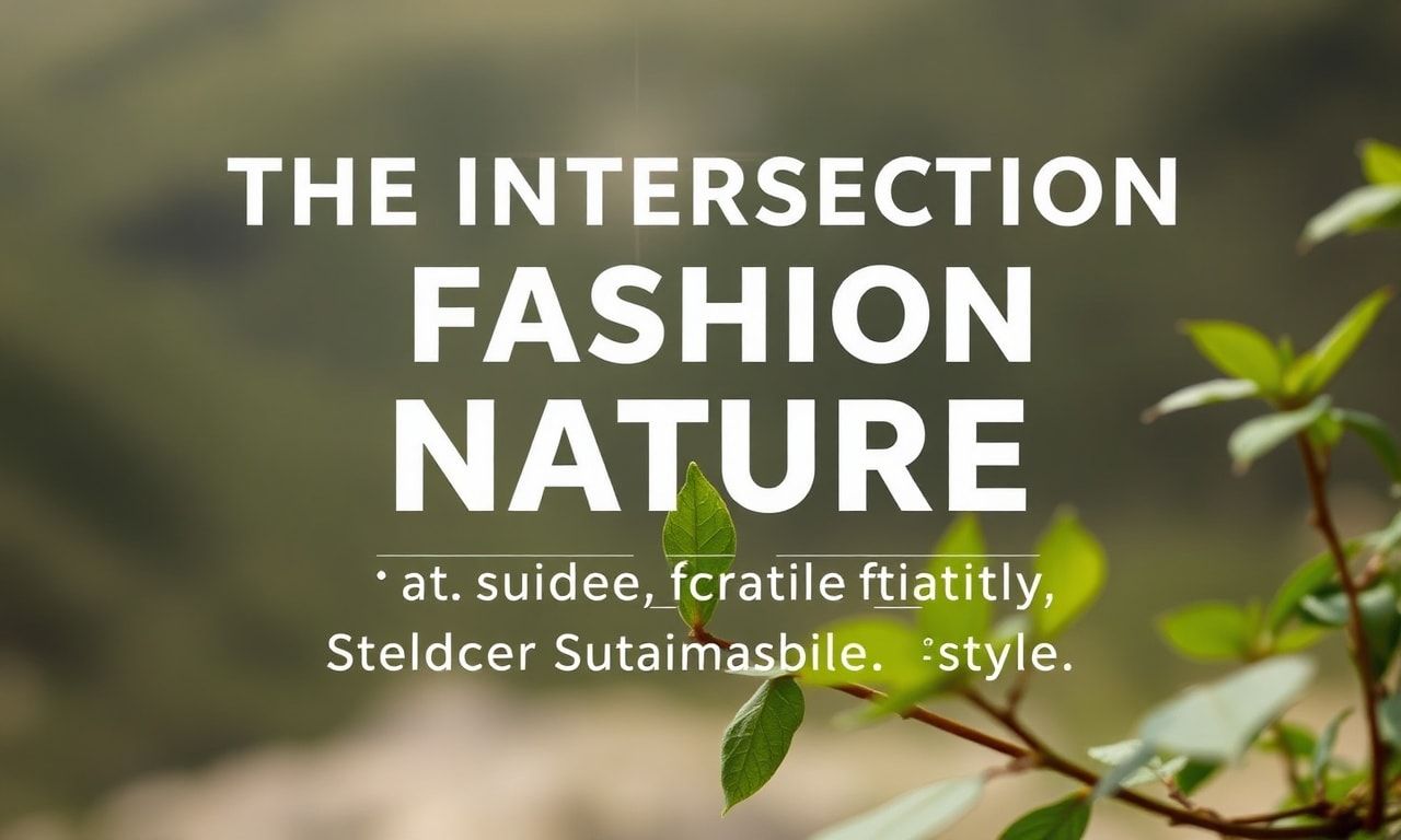 The Intersection of Fashion and Nature: A Guide to Sustainable Style
