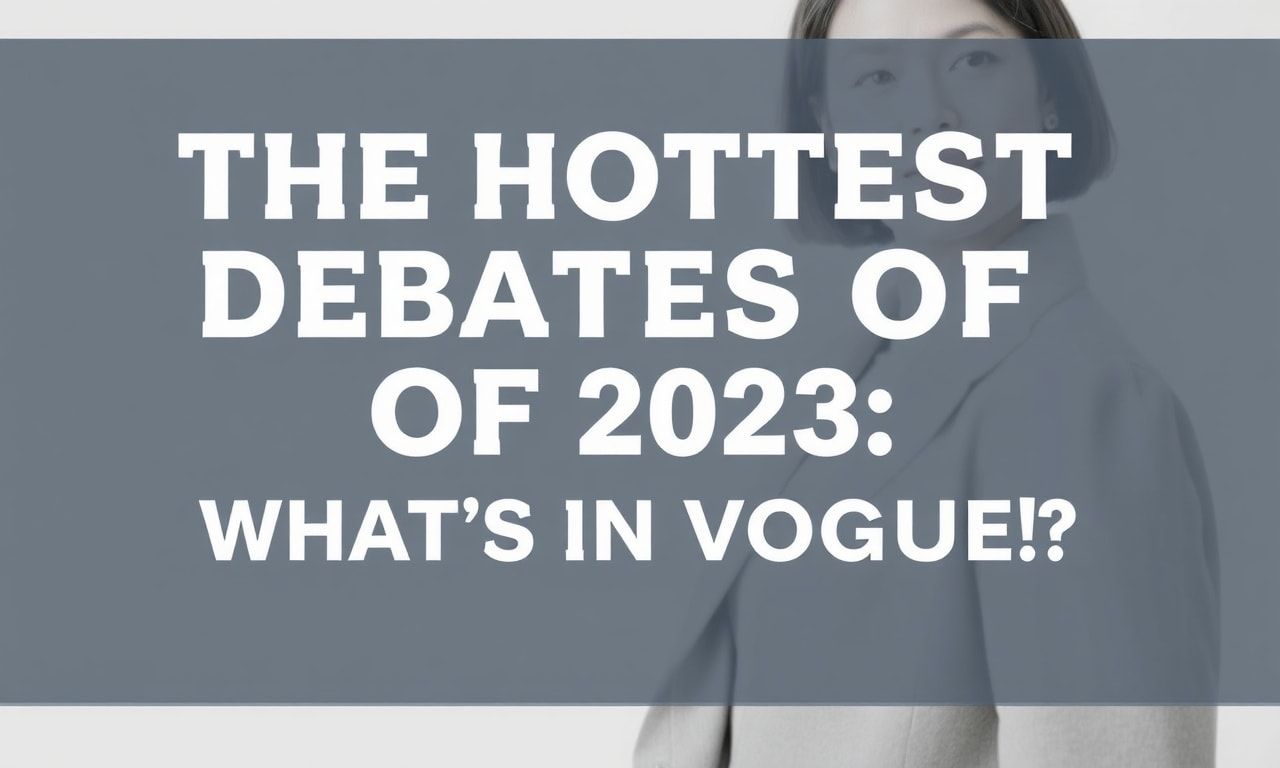 The Hottest Fashion Debates of 2023: What's Trending?