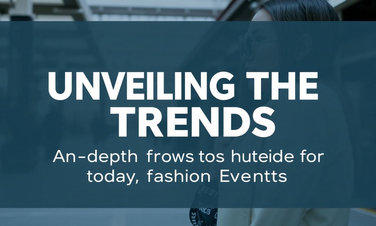 Unveiling the Trends: A Deep Dive into Today's Fashion Events